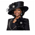 Vibrant Black Satin Corsage flower floral lapel pen