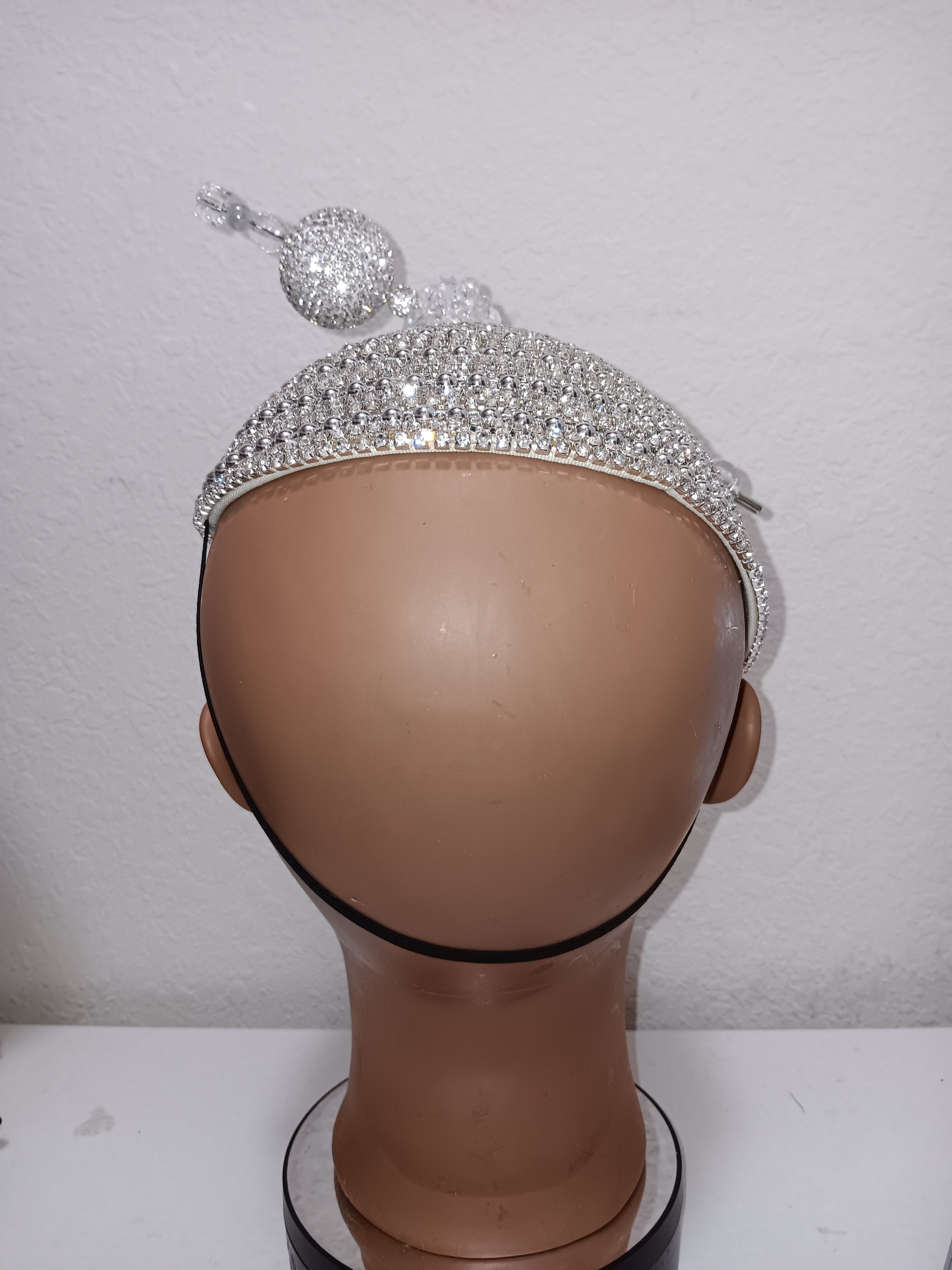 Church Hat Silver Fascinator