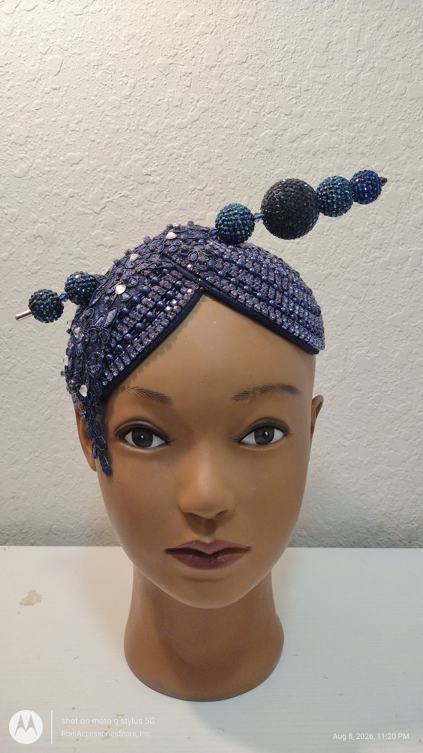 Church Hat Fascinators Navy Blue