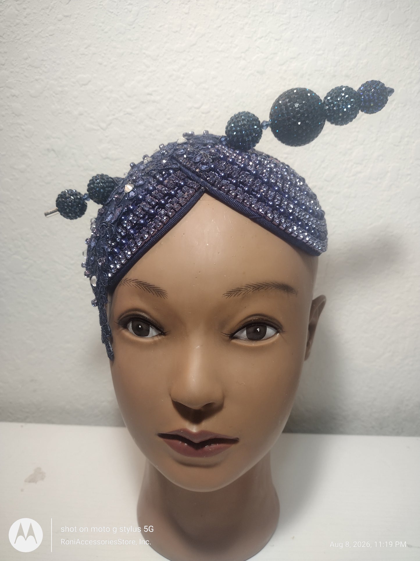 Church Hat Fascinators Navy Blue