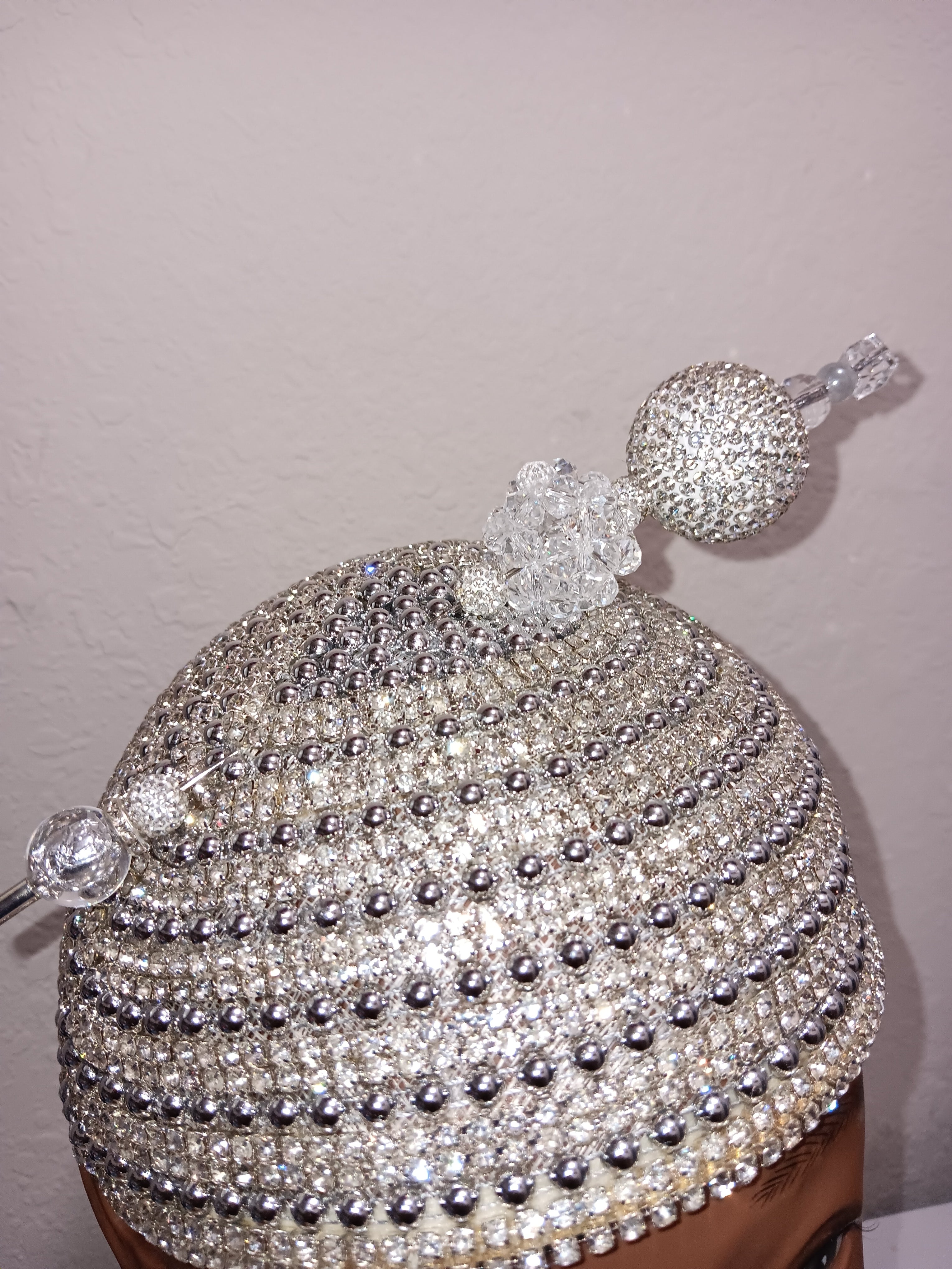 Church Hat Silver Fascinator