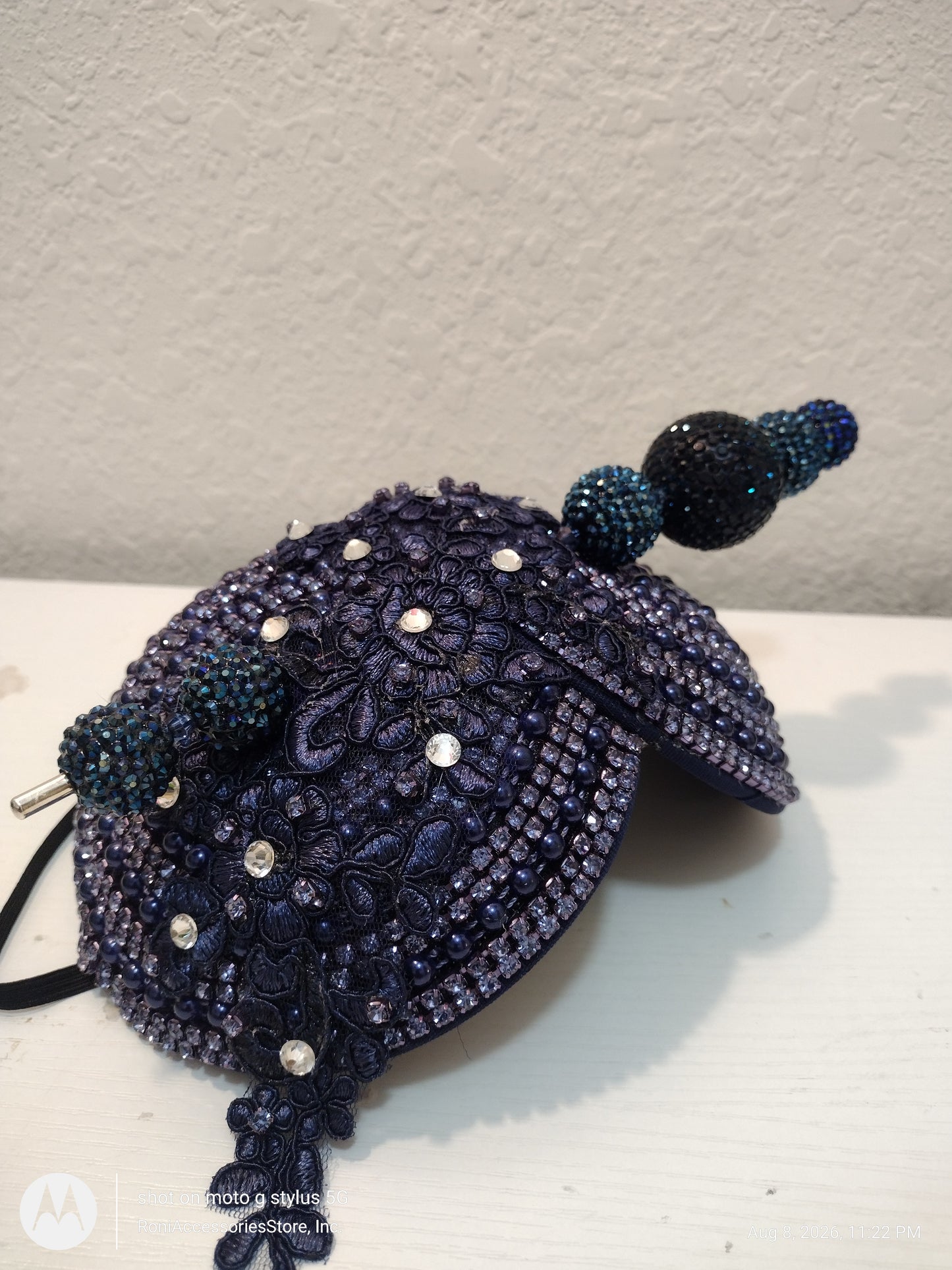 Church Hat Fascinators Navy Blue