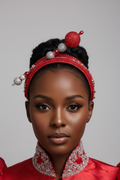 Church Hat-Red Hat Fascinator Headband with Hat Pin